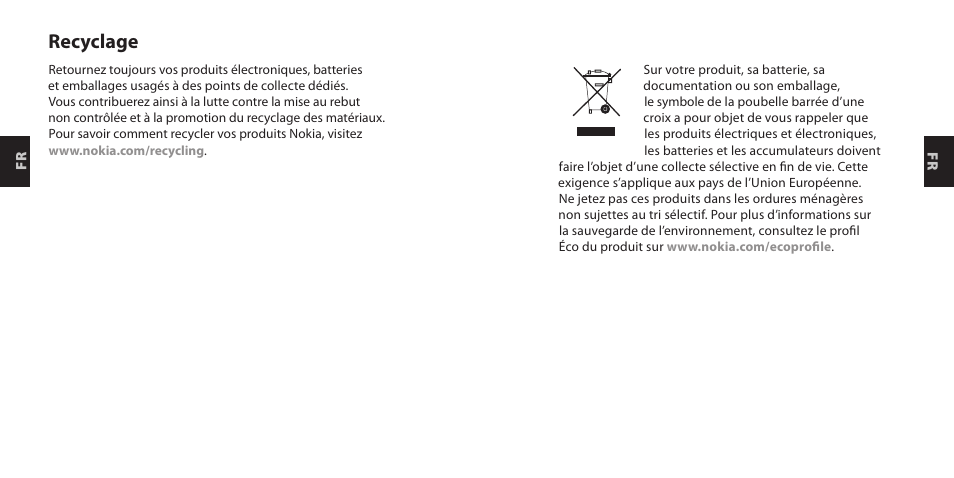 Recyclage | Nokia Purity Headset User Manual | Page 19 / 51