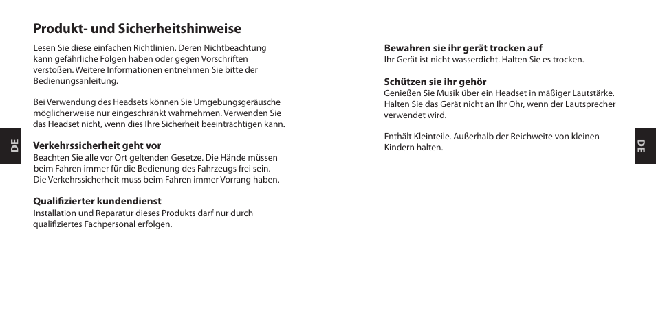 Produkt- und sicherheitshinweise | Nokia Purity Headset User Manual | Page 21 / 51