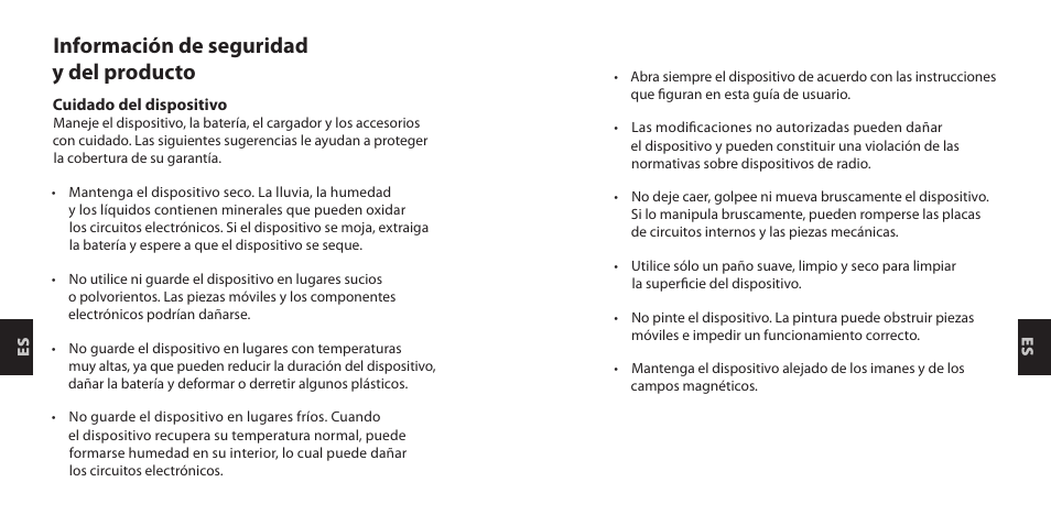 Información de seguridad y del producto | Nokia Purity Headset User Manual | Page 34 / 51