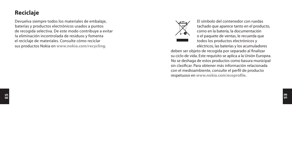 Reciclaje | Nokia Purity Headset User Manual | Page 37 / 51