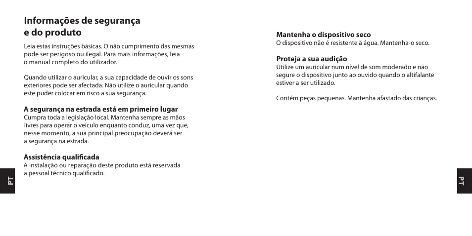 Informações de segurança e do produto | Nokia Purity Headset User Manual | Page 39 / 51