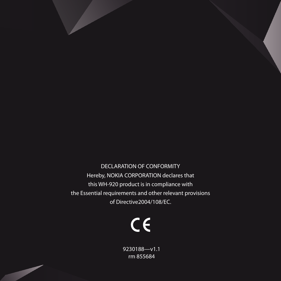 Nokia Purity Headset User Manual | Page 51 / 51