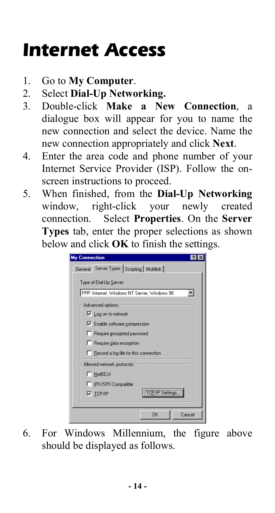 Internet access | Abocom Modem UTM560 User Manual | Page 18 / 19