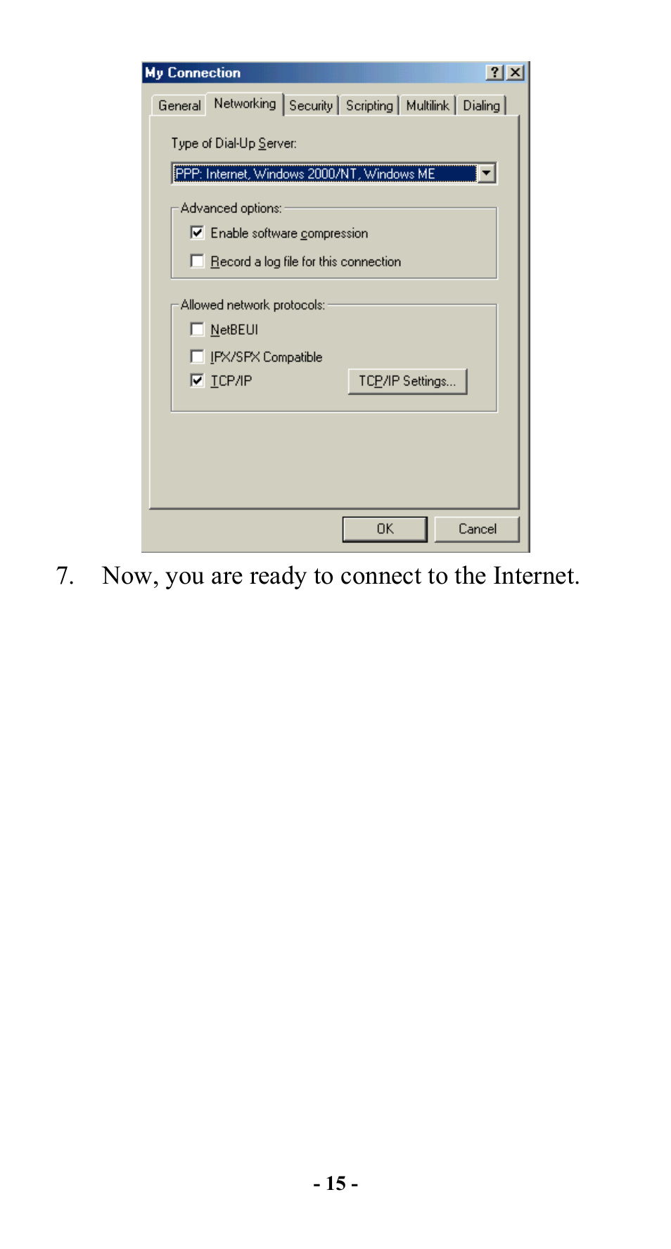 Now, you are ready to connect to the internet | Abocom Modem UTM560 User Manual | Page 19 / 19