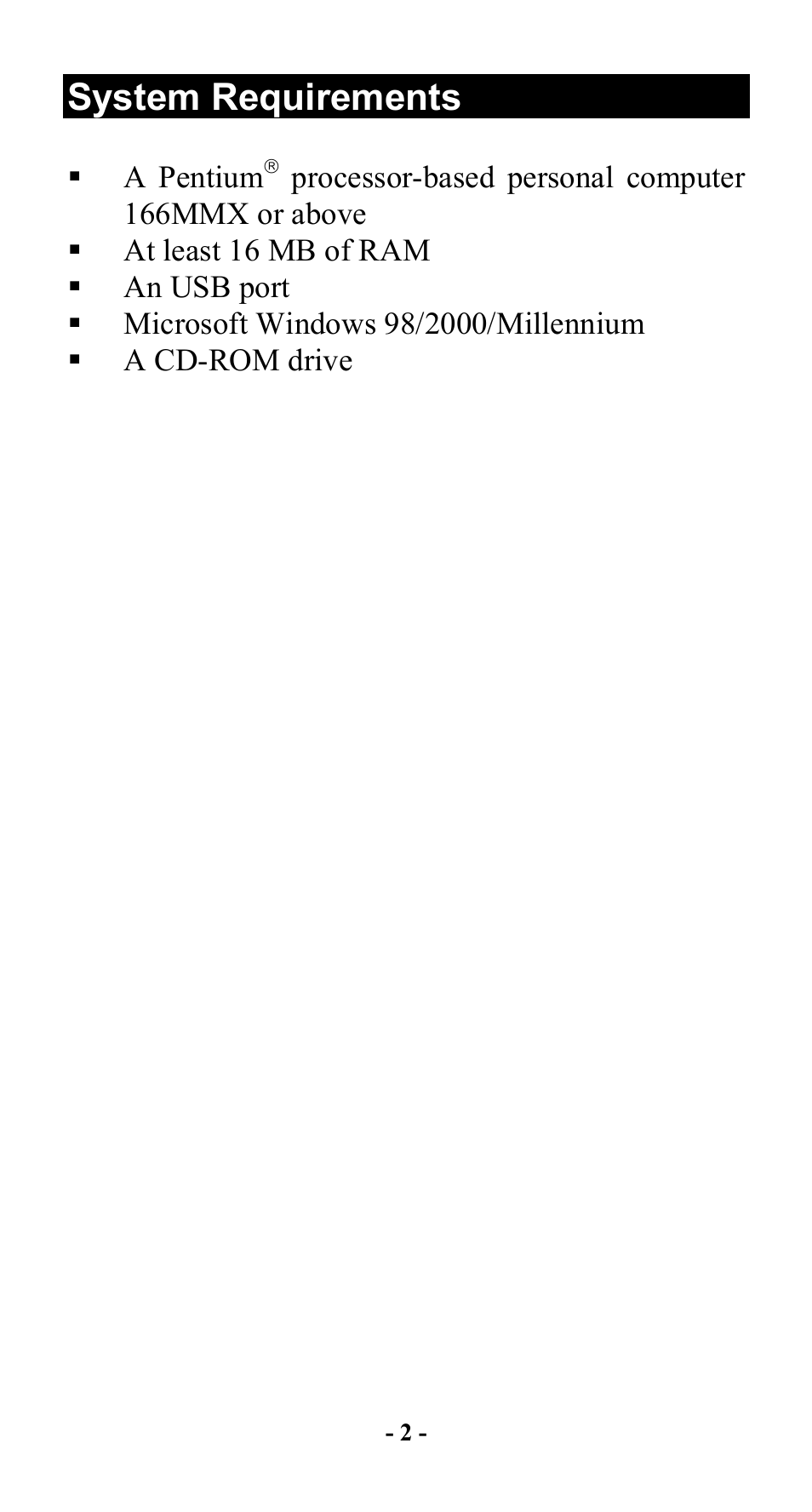 System requirements, Ystem, Equirements | Abocom Modem UTM560 User Manual | Page 6 / 19