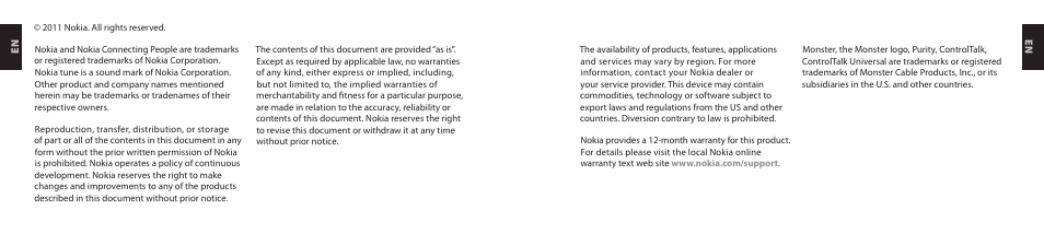 Nokia Purity HD Headset User Manual | Page 7 / 38