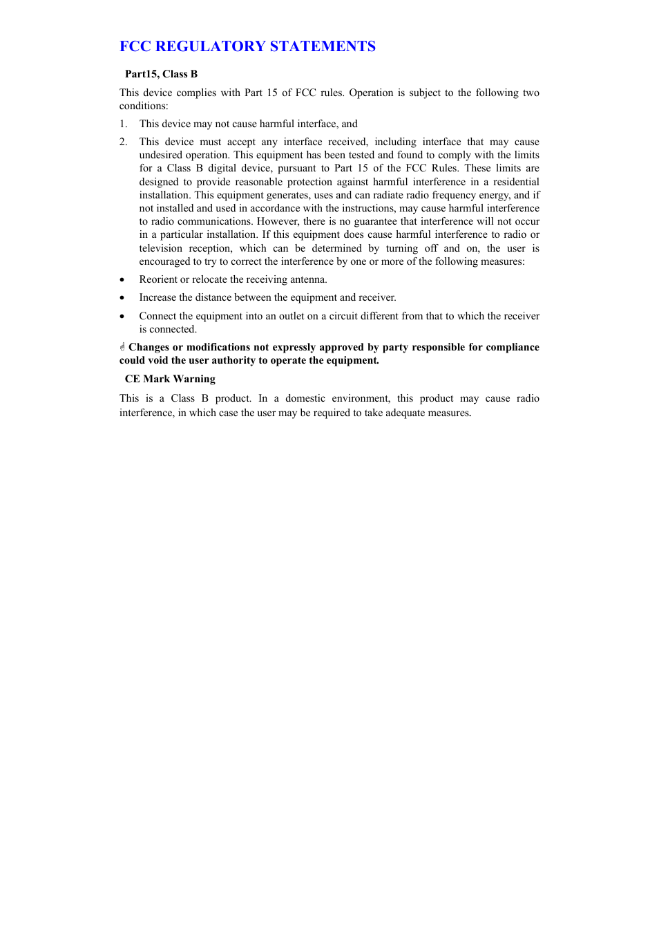 Fcc regulatory statements | Abocom SW1600B User Manual | Page 2 / 6