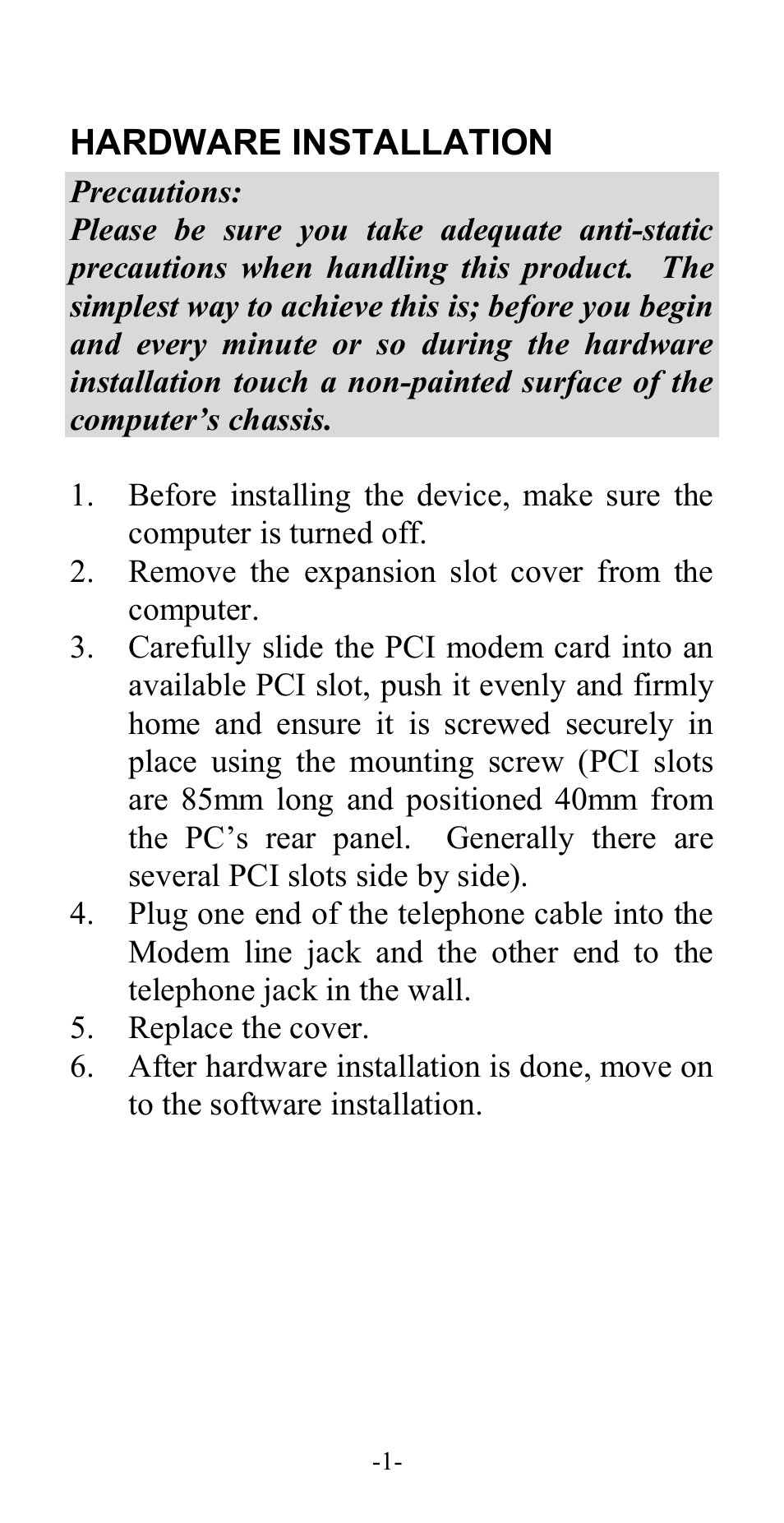 Hardware installation | Abocom ISM56CR User Manual | Page 6 / 20