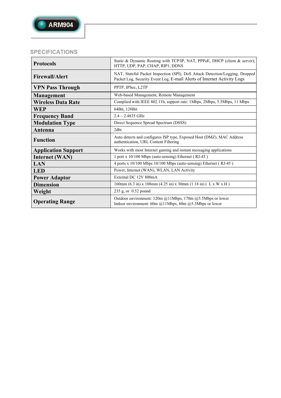 Abocom ARM804 User Manual | Page 2 / 2