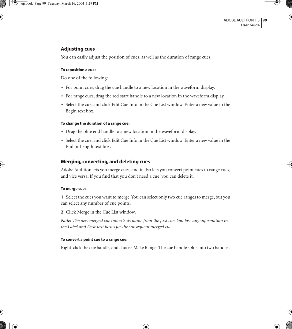 Adobe AUDITION 1.5 User Manual | Page 107 / 308