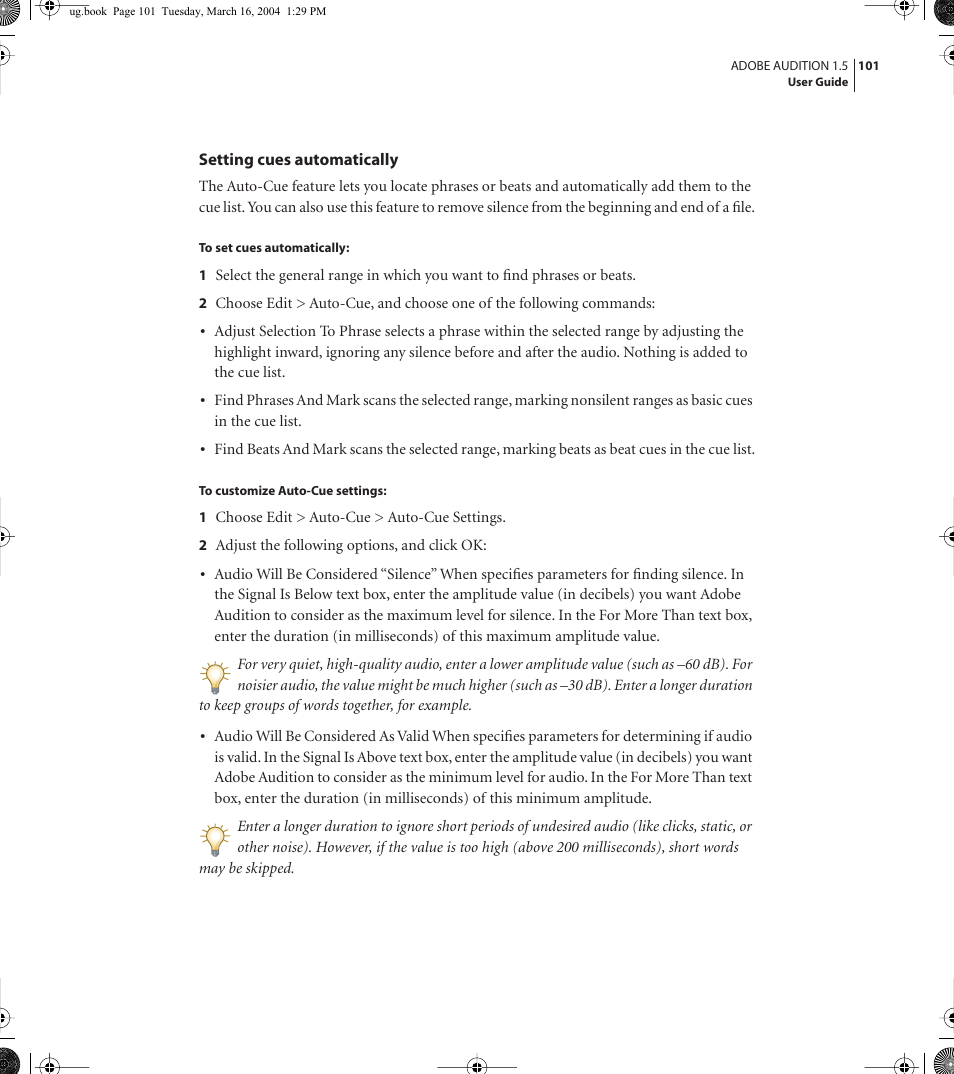 Adobe AUDITION 1.5 User Manual | Page 109 / 308