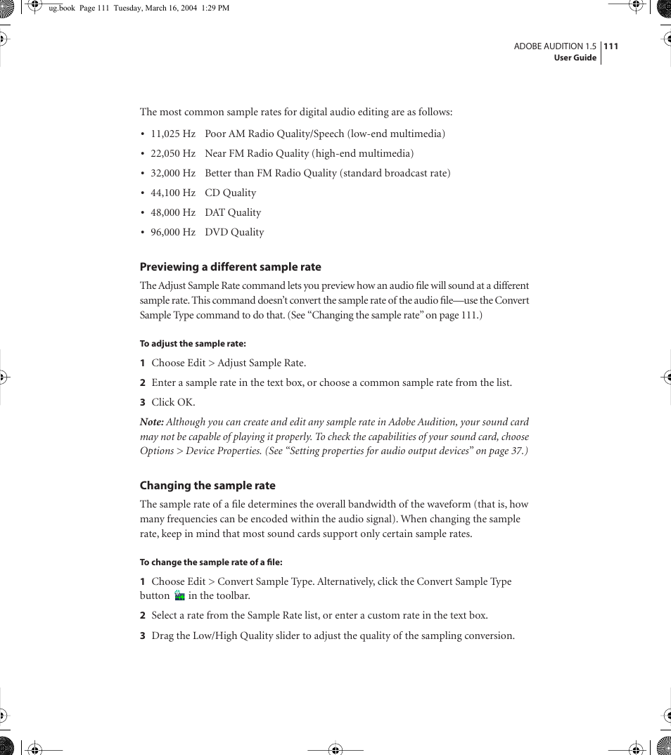 Adobe AUDITION 1.5 User Manual | Page 119 / 308