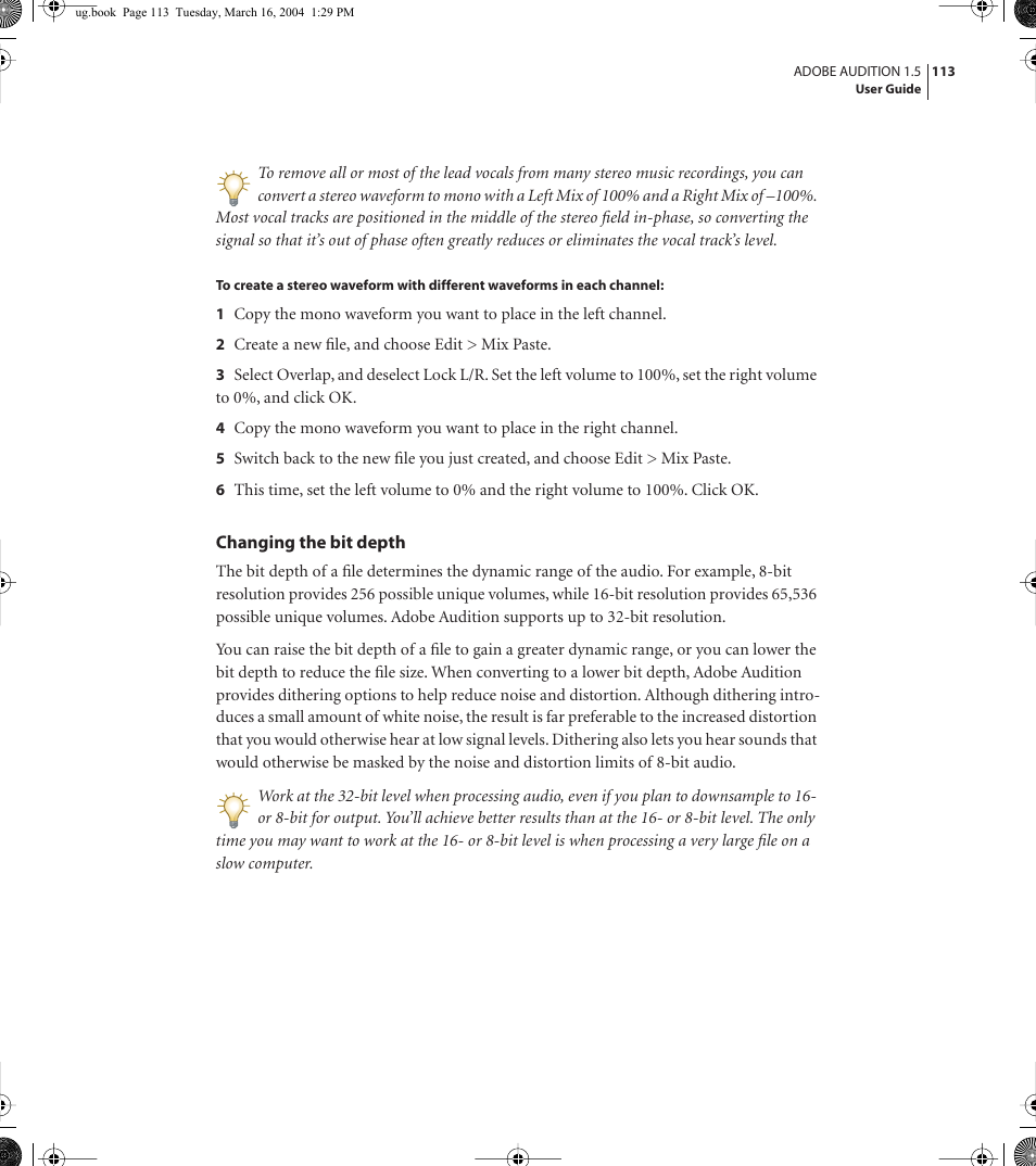 Adobe AUDITION 1.5 User Manual | Page 121 / 308