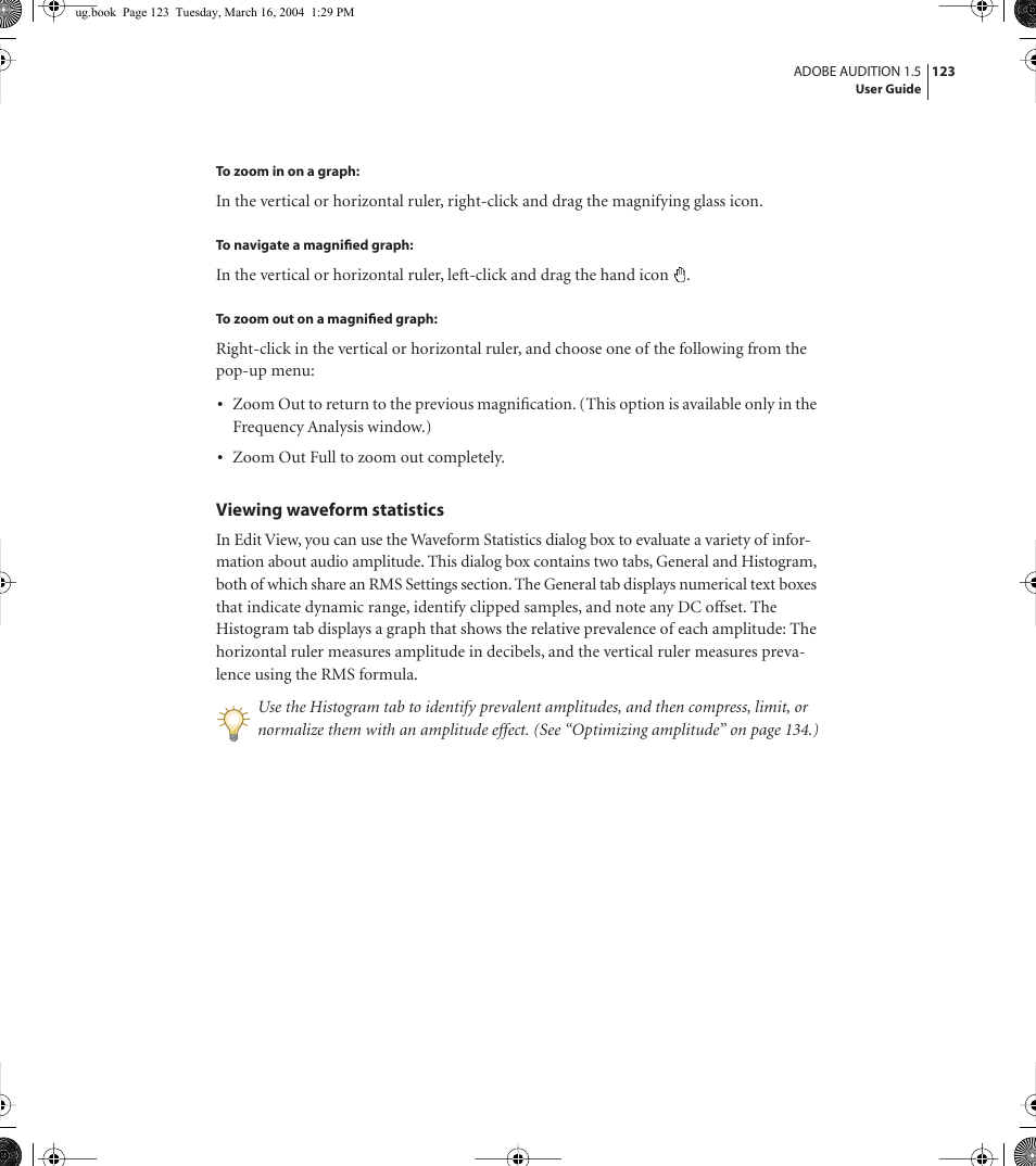 Adobe AUDITION 1.5 User Manual | Page 131 / 308