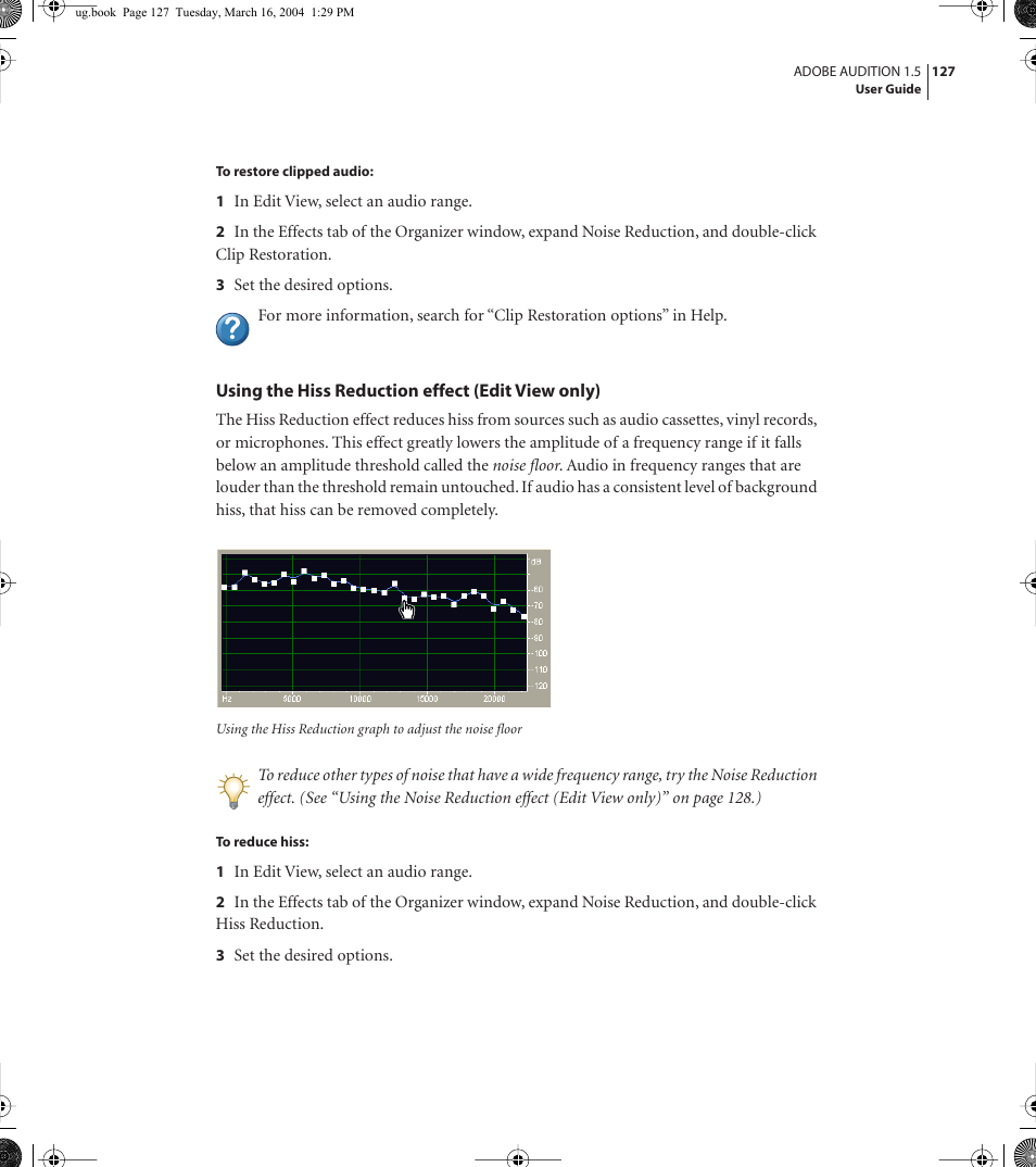 Adobe AUDITION 1.5 User Manual | Page 135 / 308