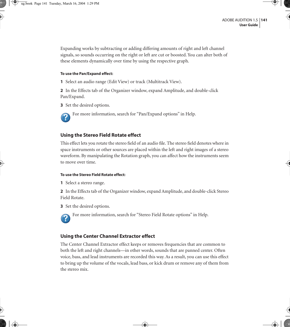 Adobe AUDITION 1.5 User Manual | Page 149 / 308