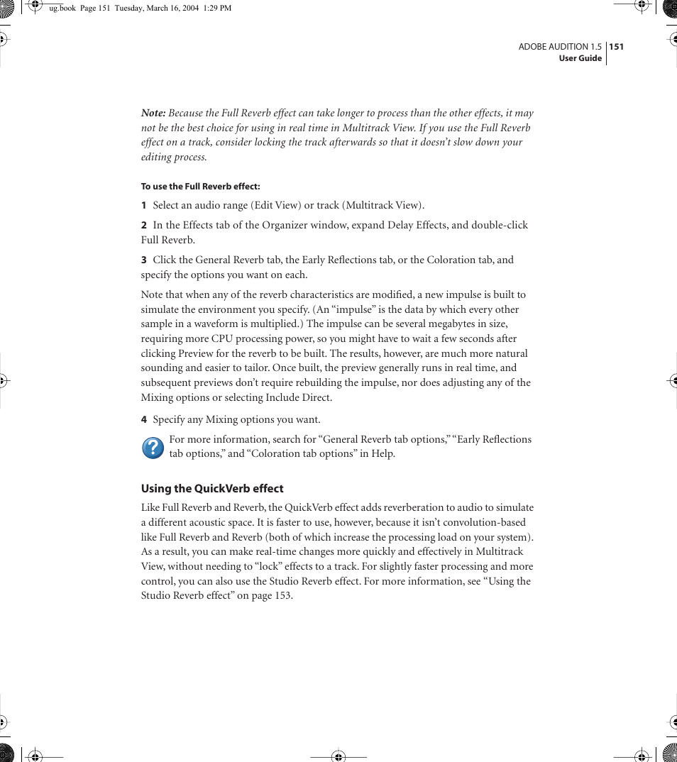Adobe AUDITION 1.5 User Manual | Page 159 / 308