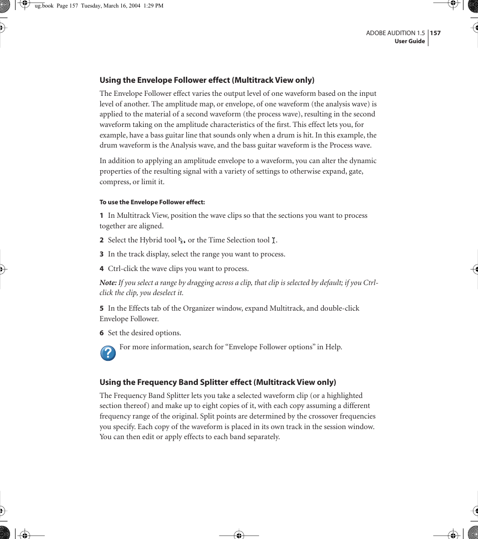 Adobe AUDITION 1.5 User Manual | Page 165 / 308