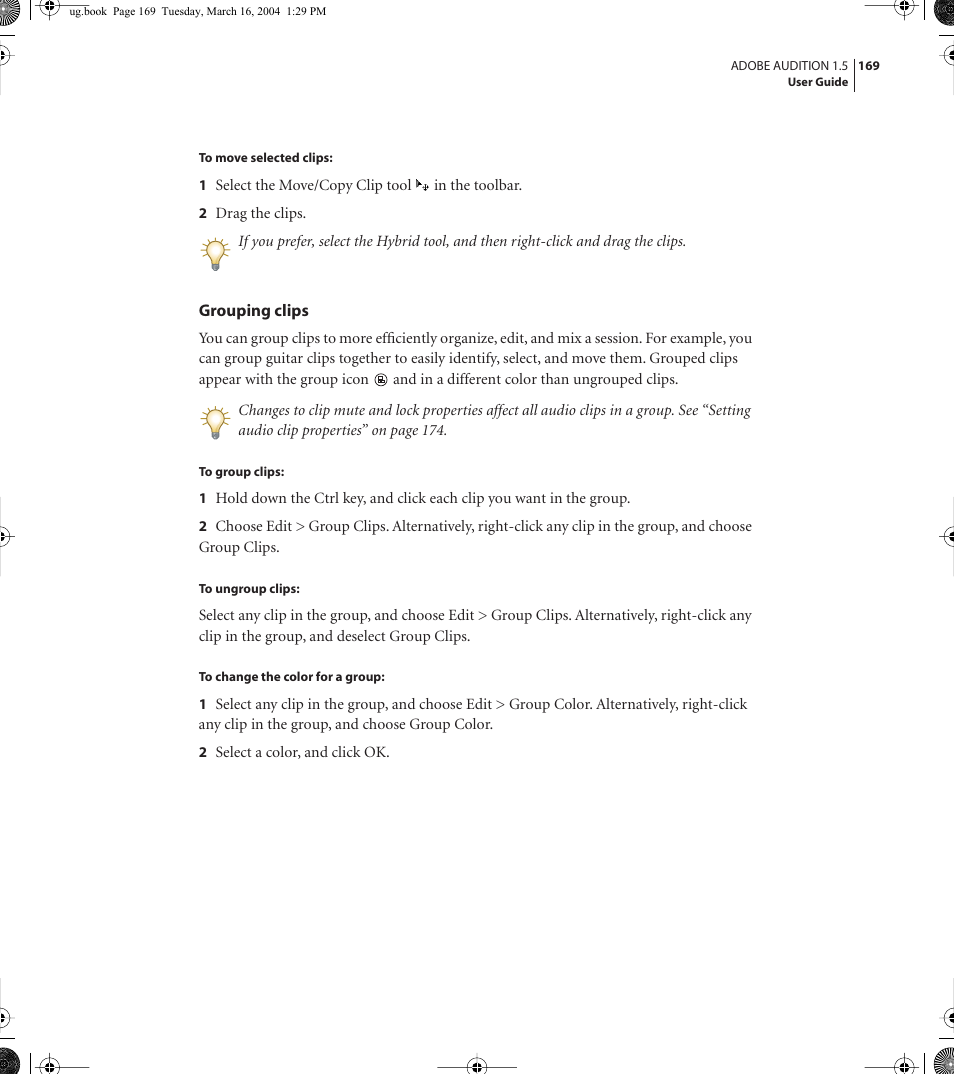 Adobe AUDITION 1.5 User Manual | Page 177 / 308