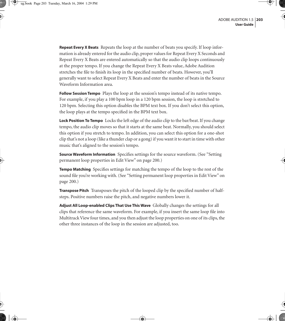 Adobe AUDITION 1.5 User Manual | Page 211 / 308