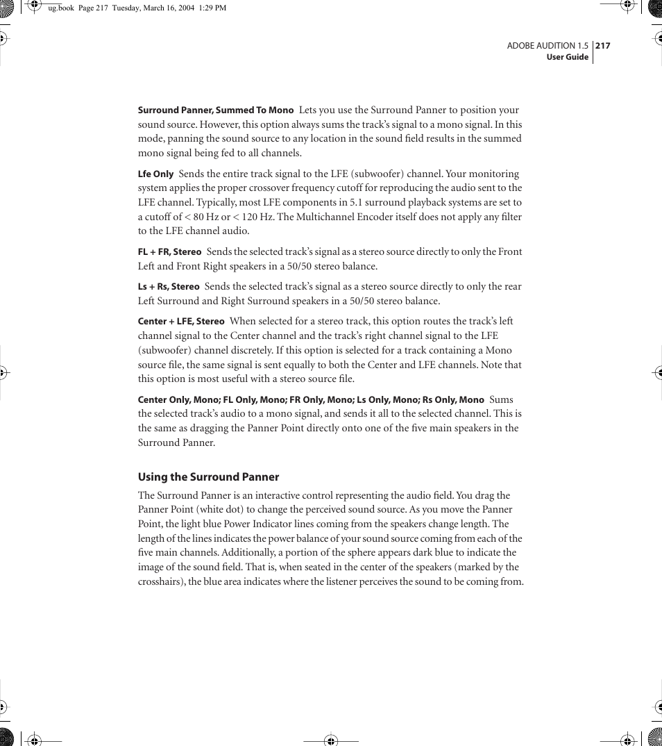 Adobe AUDITION 1.5 User Manual | Page 225 / 308