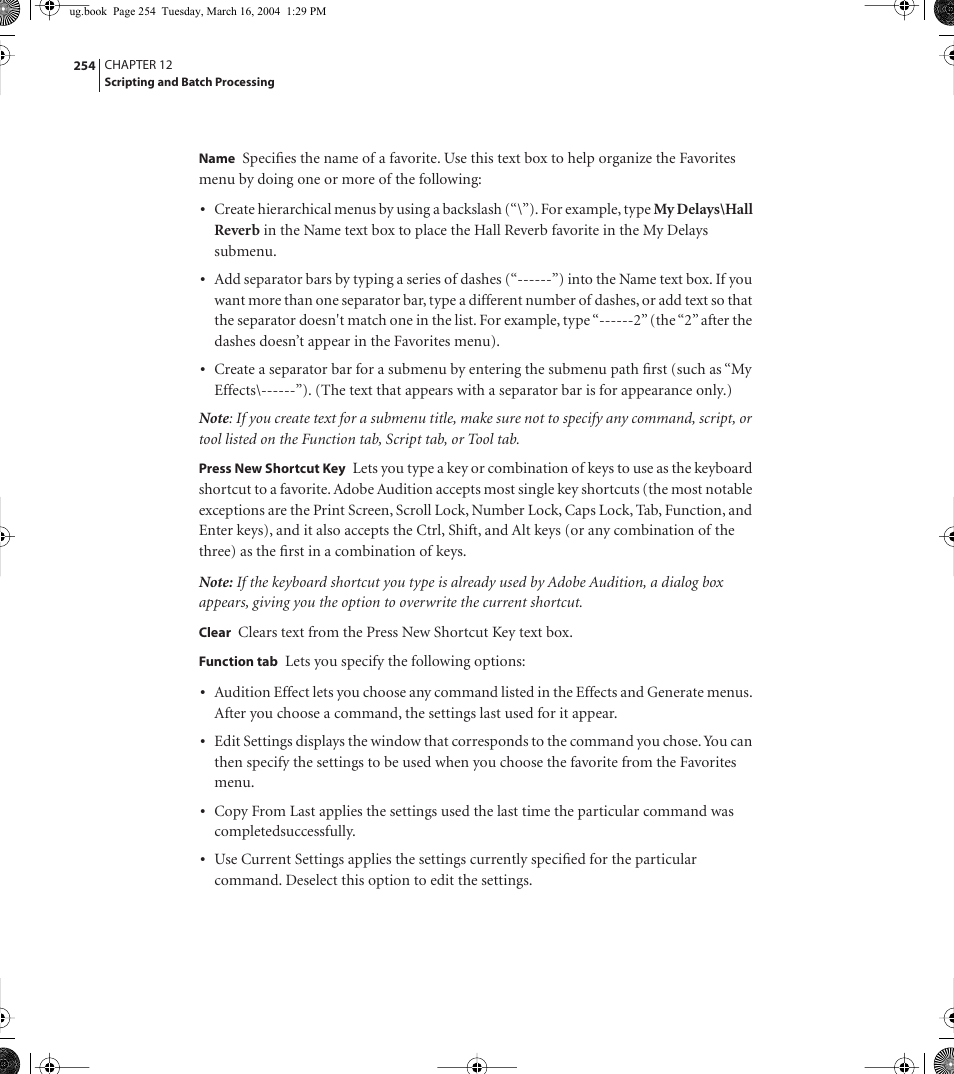 Adobe AUDITION 1.5 User Manual | Page 262 / 308