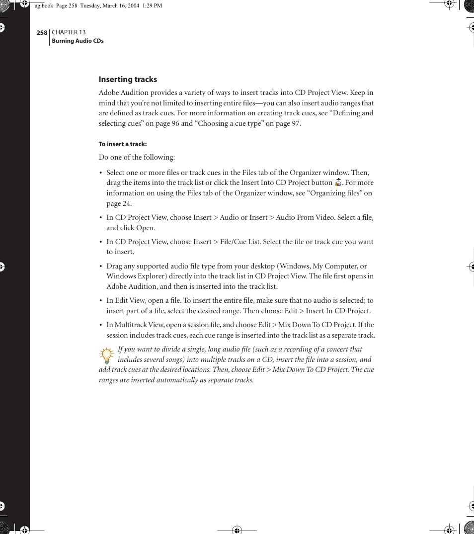 Adobe AUDITION 1.5 User Manual | Page 266 / 308