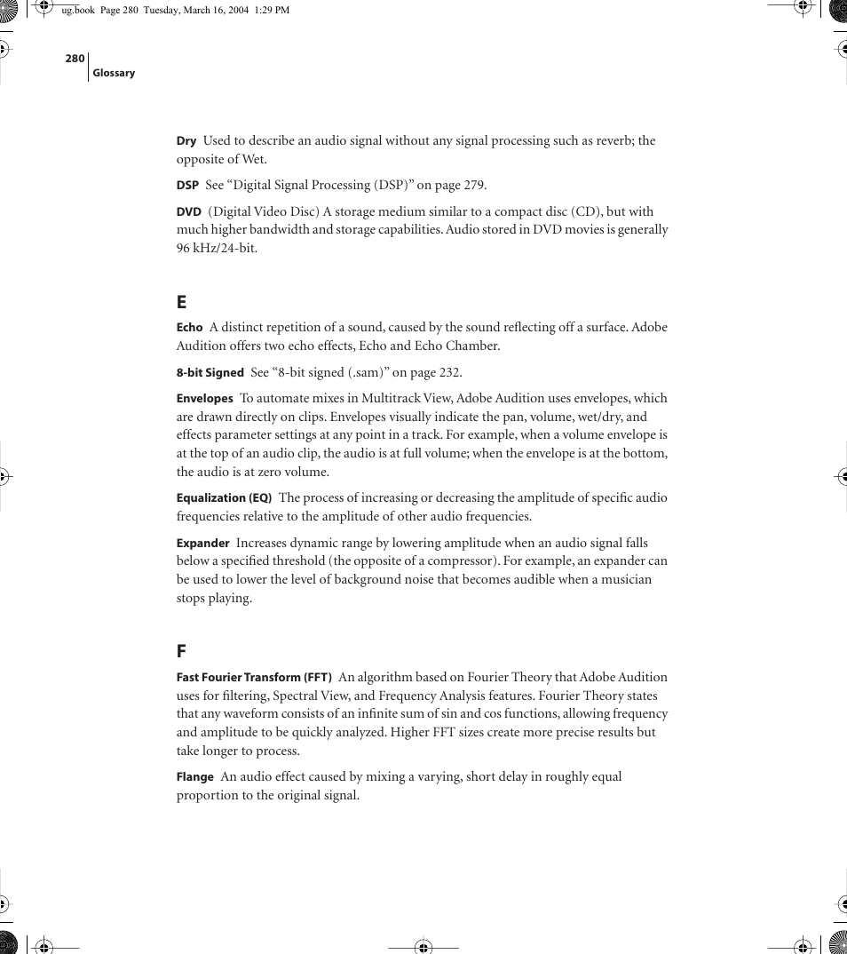 Adobe AUDITION 1.5 User Manual | Page 288 / 308