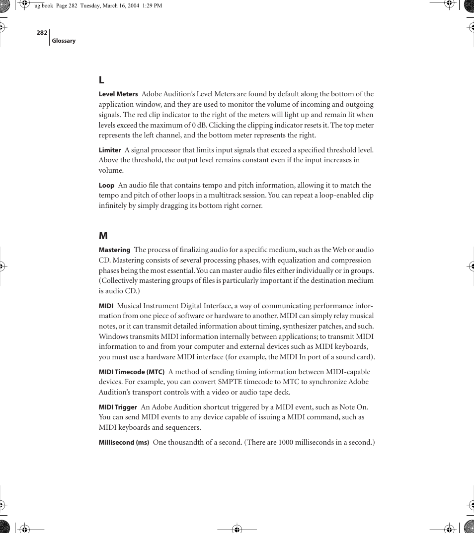 Adobe AUDITION 1.5 User Manual | Page 290 / 308