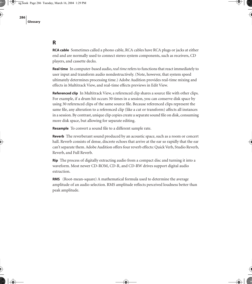 Adobe AUDITION 1.5 User Manual | Page 294 / 308