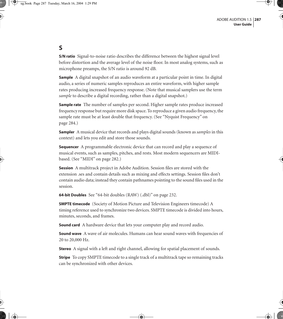 Adobe AUDITION 1.5 User Manual | Page 295 / 308