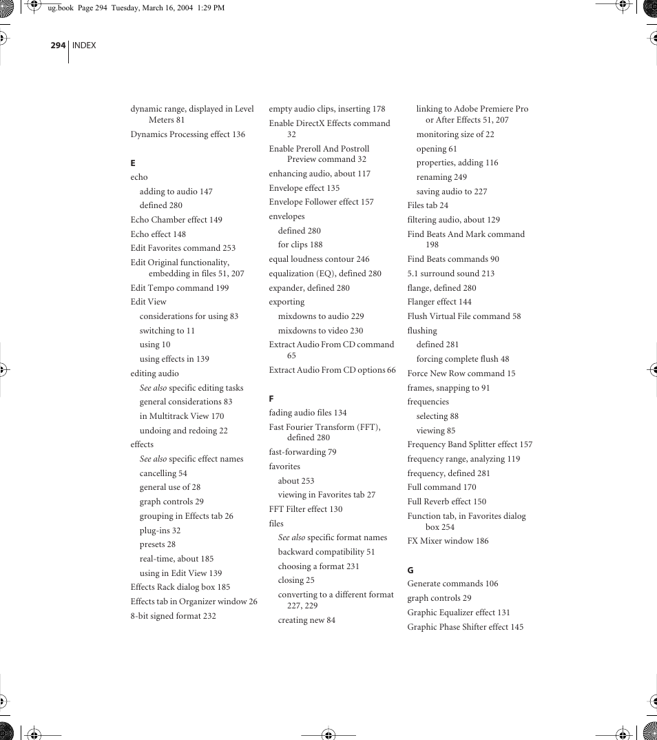 Adobe AUDITION 1.5 User Manual | Page 302 / 308