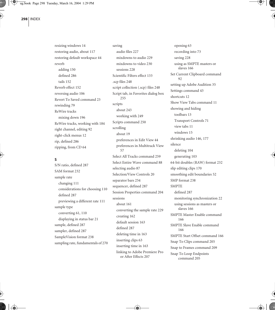 Adobe AUDITION 1.5 User Manual | Page 306 / 308