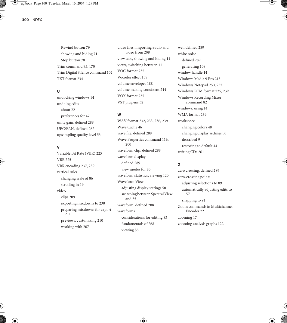 Adobe AUDITION 1.5 User Manual | Page 308 / 308
