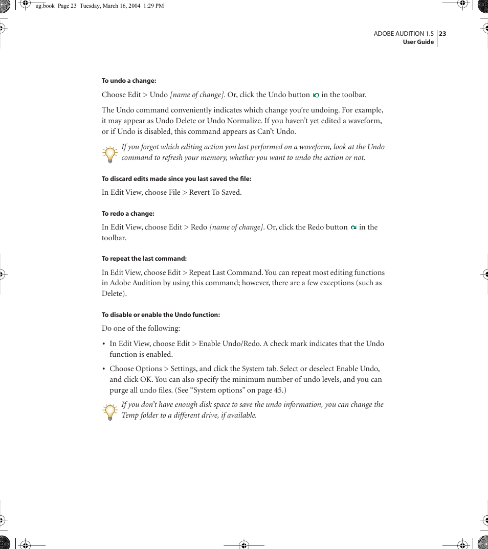 Adobe AUDITION 1.5 User Manual | Page 31 / 308