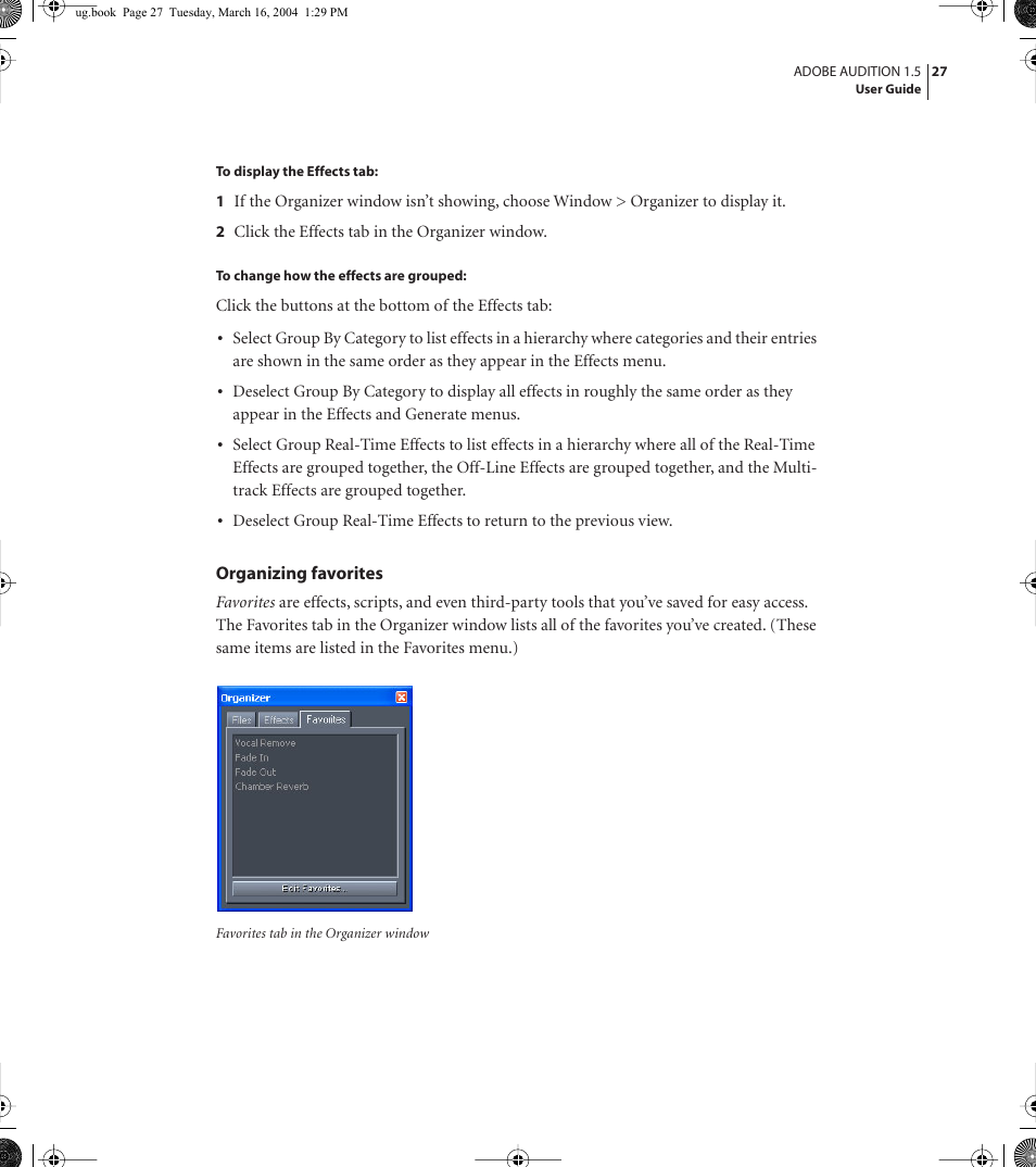 Adobe AUDITION 1.5 User Manual | Page 35 / 308