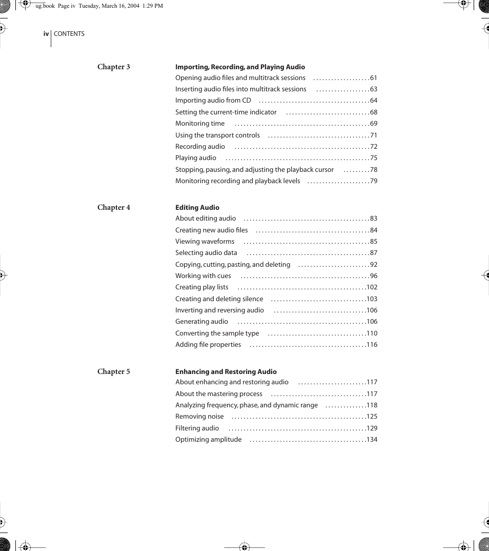 Adobe AUDITION 1.5 User Manual | Page 4 / 308