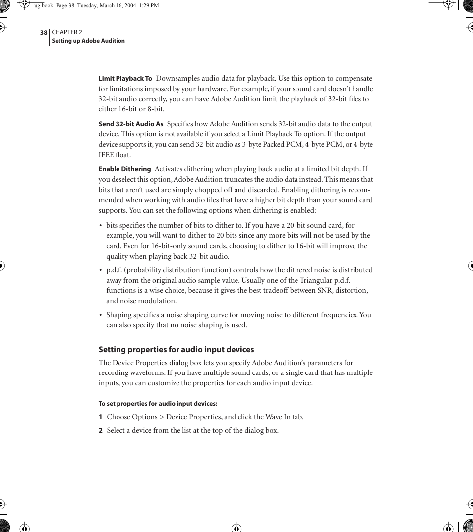 Adobe AUDITION 1.5 User Manual | Page 46 / 308