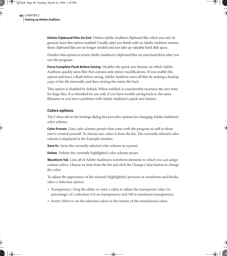 Adobe AUDITION 1.5 User Manual | Page 56 / 308