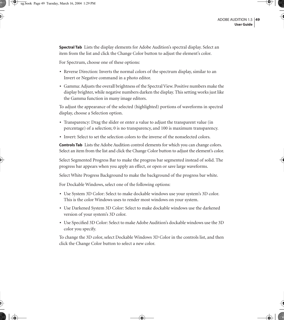 Adobe AUDITION 1.5 User Manual | Page 57 / 308
