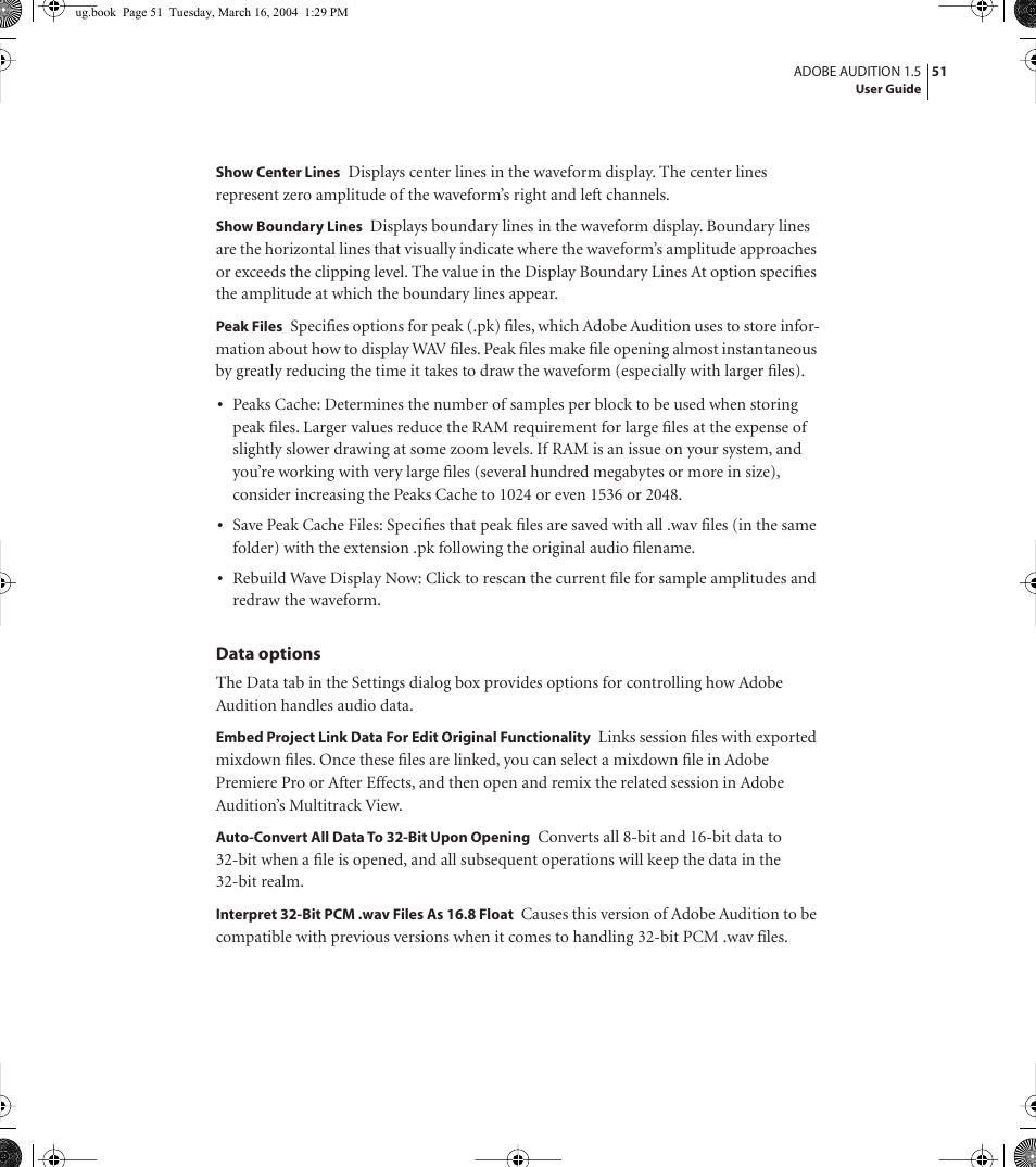 Adobe AUDITION 1.5 User Manual | Page 59 / 308