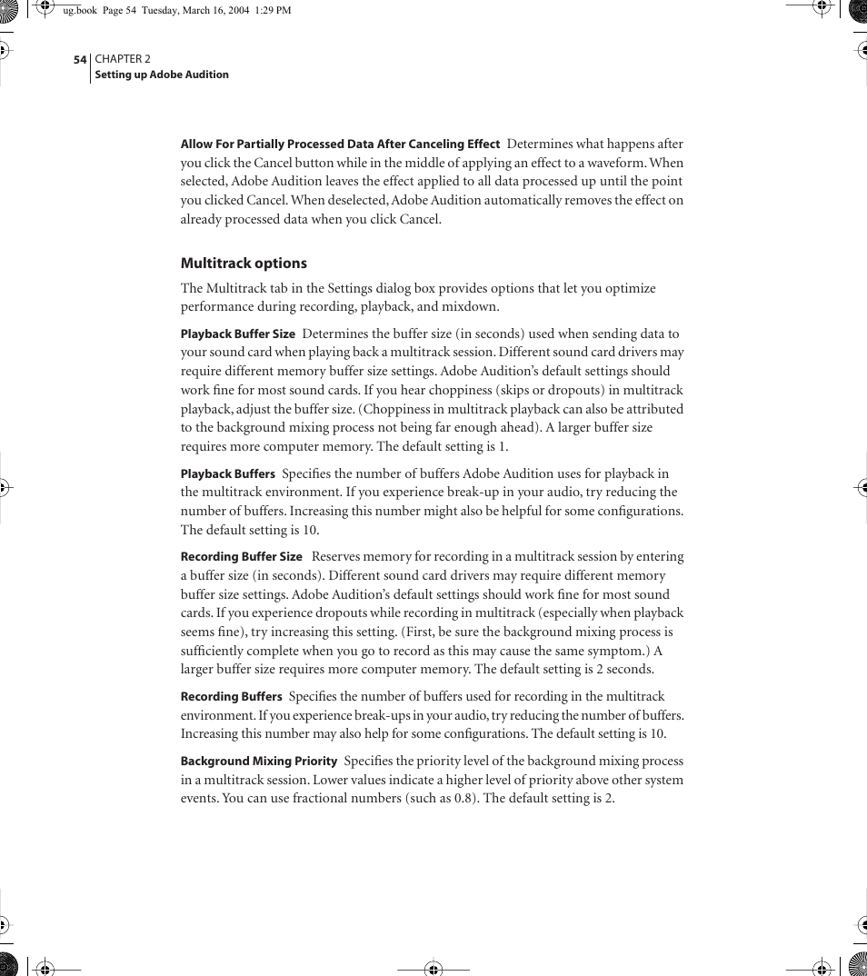 Adobe AUDITION 1.5 User Manual | Page 62 / 308