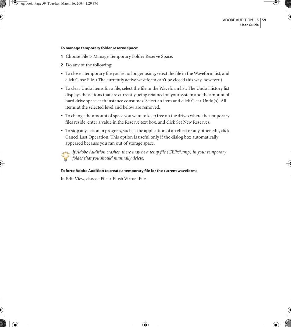 Adobe AUDITION 1.5 User Manual | Page 67 / 308