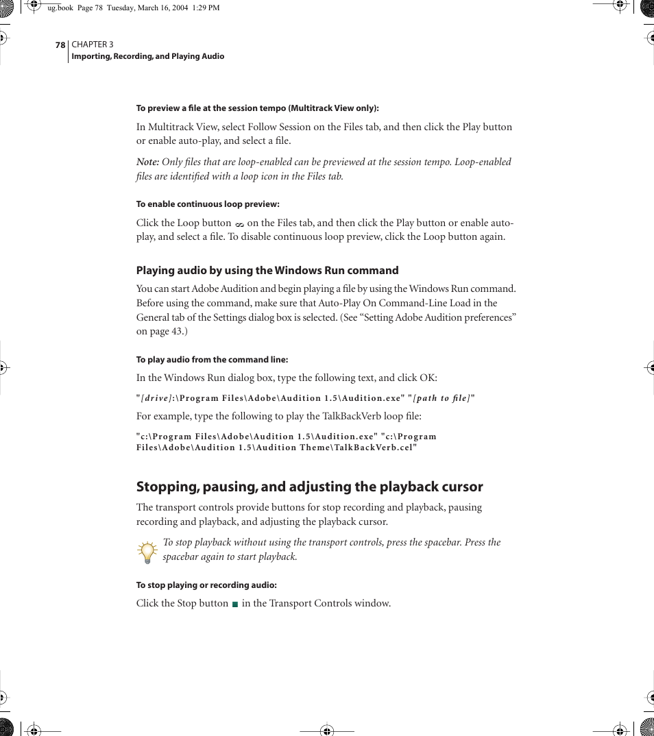 Adobe AUDITION 1.5 User Manual | Page 86 / 308