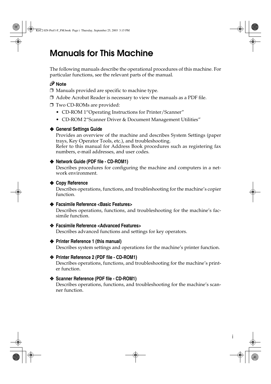 Manuals for this machine | Adobe 2018 User Manual | Page 3 / 52