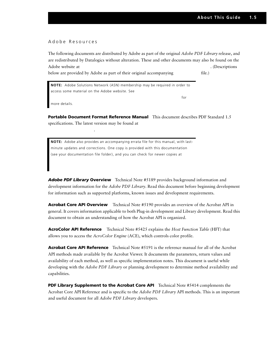 Adobe resources | Adobe V6 User Manual | Page 11 / 58