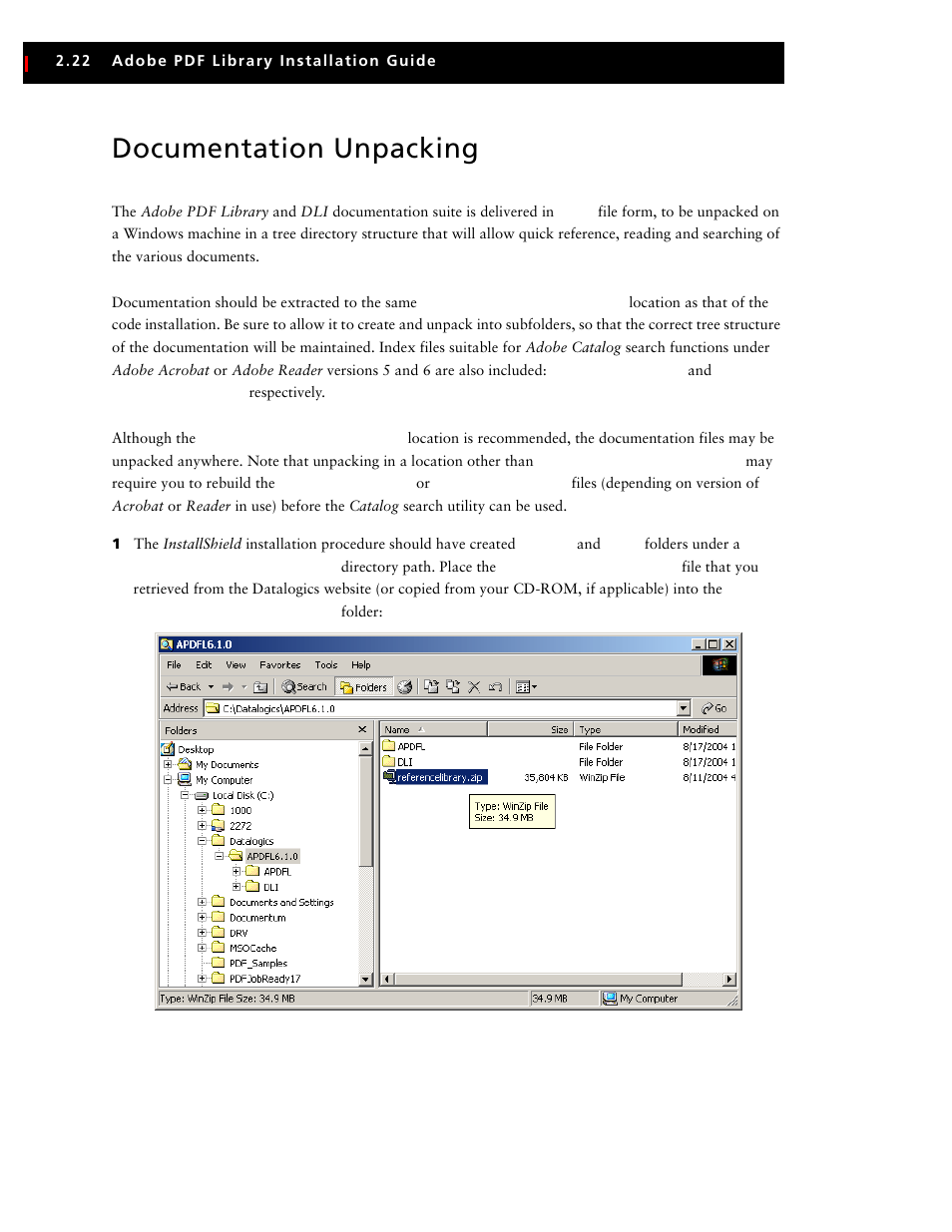 Documentation unpacking | Adobe V6 User Manual | Page 34 / 58