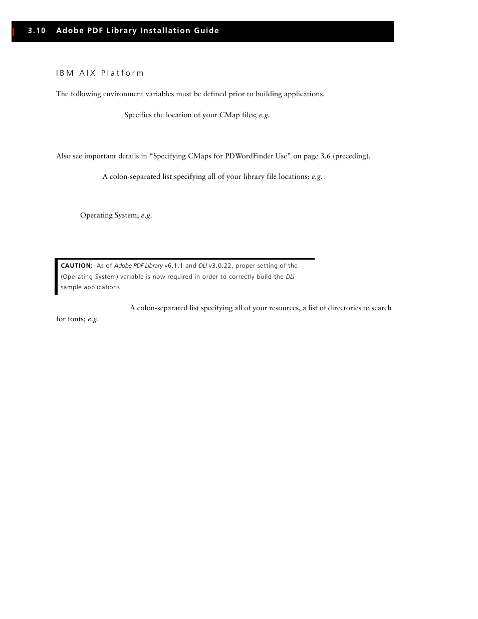 Ibm aix platform | Adobe V6 User Manual | Page 48 / 58