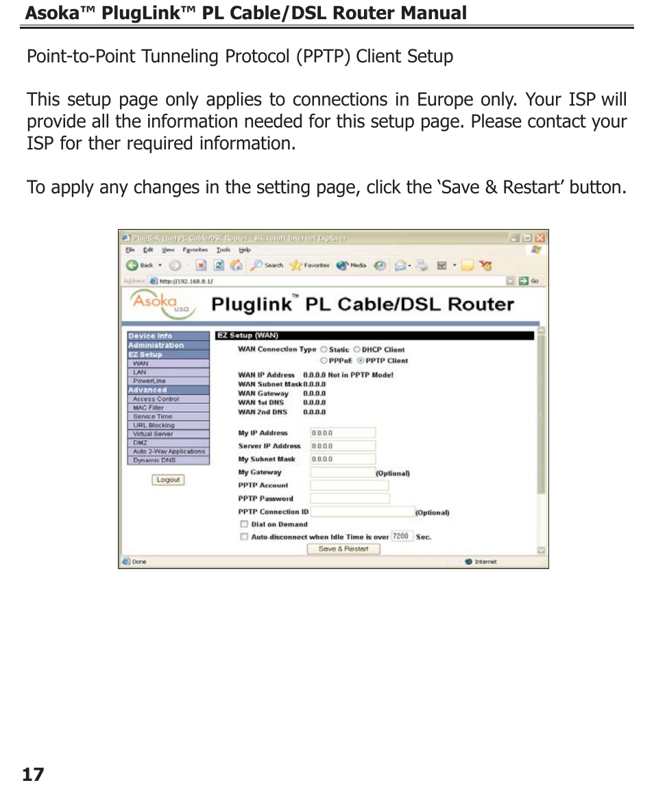 Asoka PL9920-BBR User Manual | Page 18 / 34