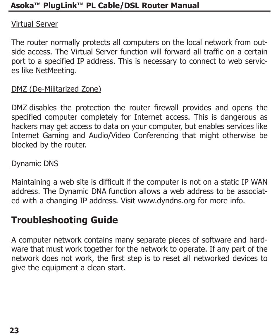 Troubleshooting guide | Asoka PL9920-BBR User Manual | Page 24 / 34